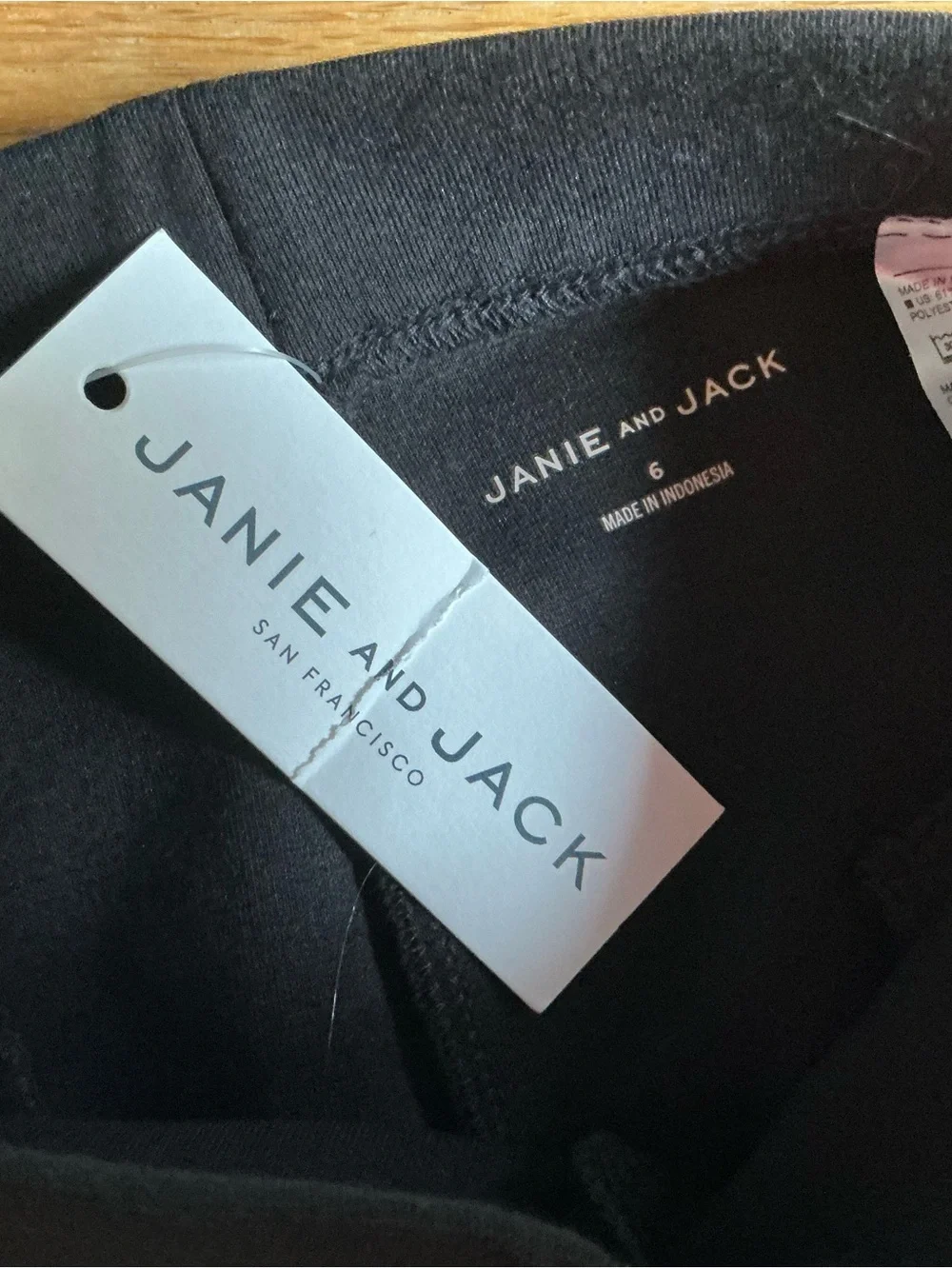 Janie and Jack Black Ponte Leggings with Gold-Tone Buttons